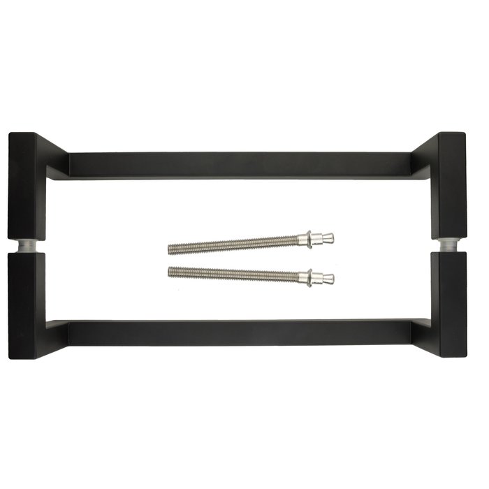 HDD Zwarte deurgreep "Square" D20/300 paar  voor deurdikte > 30 mm