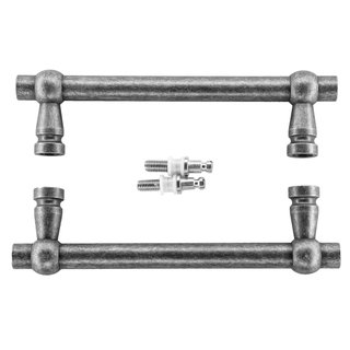 HDD Door handles "Petra" Old Silver pair for glass