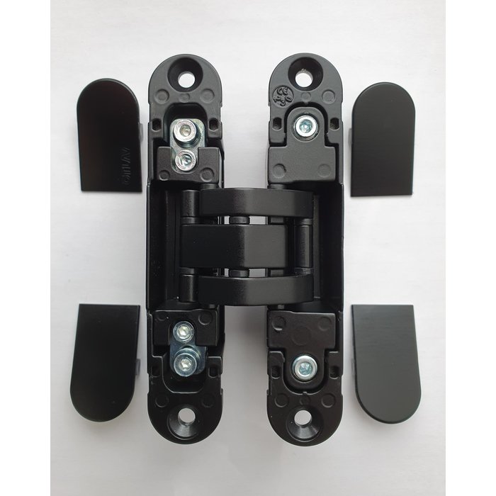 Otlav Schwarzes unsichtbares 3D-Scharnier Otlav Invisacta IN230120 - 23x120mm