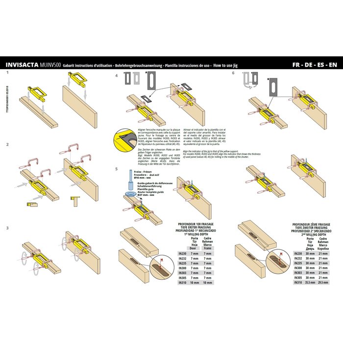 Otlav Nylon milling jig for Otlav 3D hinge Invisacta IN230