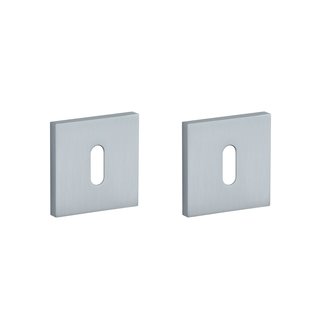 Aprile Aprile sleutelplaatjes vierkant 53x53x7mm Chroom Satiné