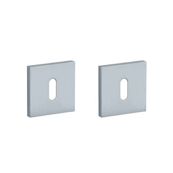 Aprile Paire de porte-clés Aprile carré 53x53x7mm Chrome Satiné