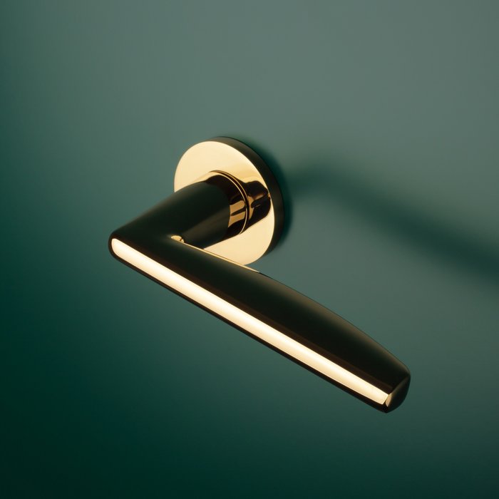 Aprile Massieve Aprile deurklinken LUNA Goud PVD  Ø 53x7 mm