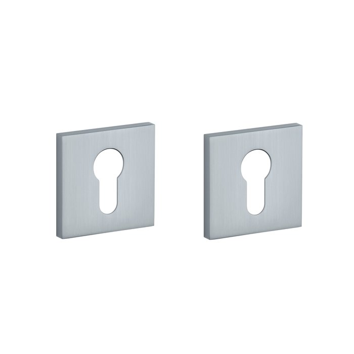 Aprile Paire de plaques cylindres Aprile carrées 53x53x7mm Chrome Satiné