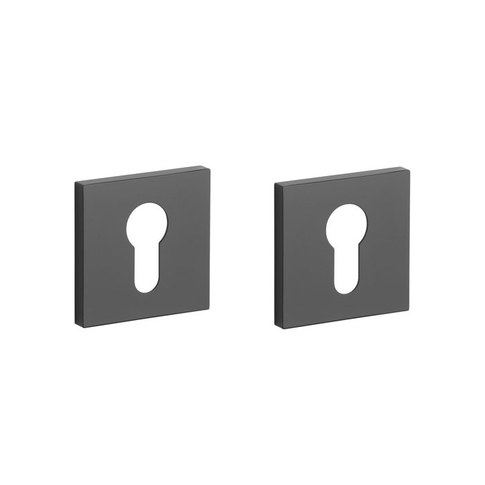 Aprile Paar schwarze Aprile-Zylinderplatten quadratisch 53x53x7mm