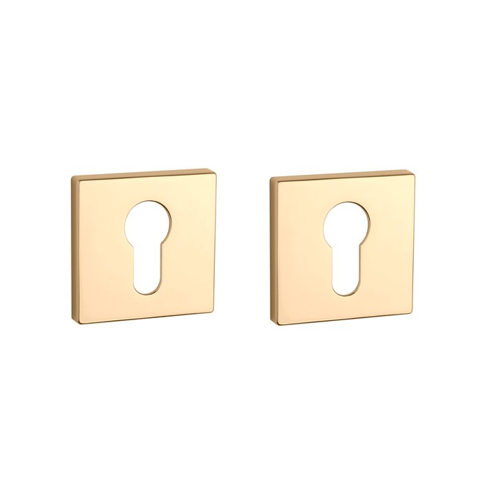Aprile Paar Aprile cilinderplaatjes vierkant 53x53x7mm Goud PVD