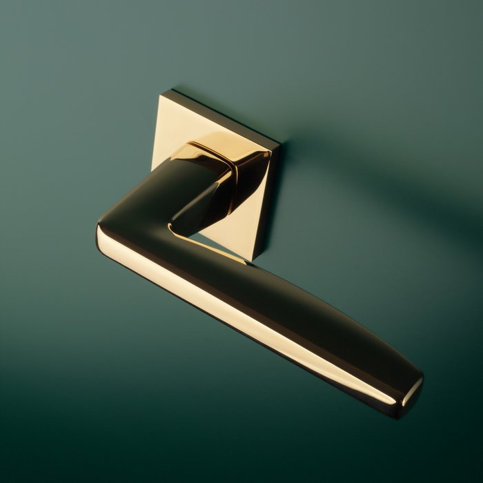 Aprile Solid Aprile door handles ERBA Gold PVD 53x53x7 mm