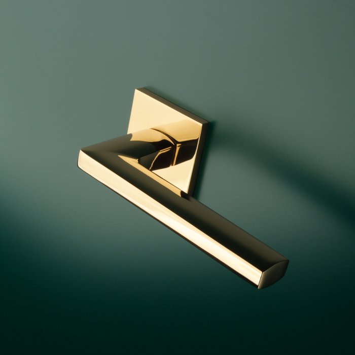 Aprile Solid Aprile door handles PYROLA Gold PVD 53x53x7 mm