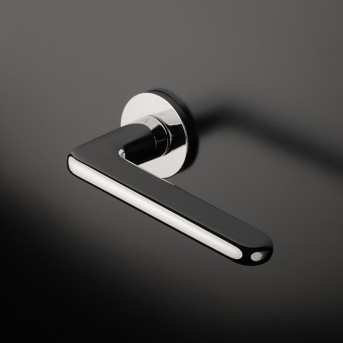 Aprile Solid Aprile door handles LIRA polished Chrome round Ø 52x5 mm