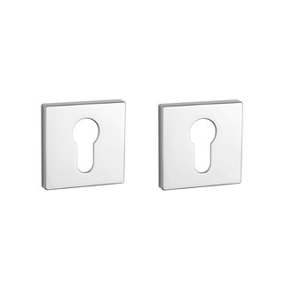 Aprile Aprile cilinderplaatjes vierkant 52x52x5mm Chroom gepolijst