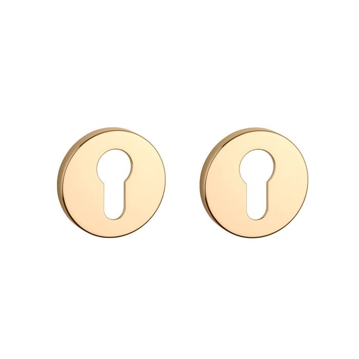 Aprile Paar Aprile ronde cilinderplaatjes Ø 52x5mm gepolijst Goud