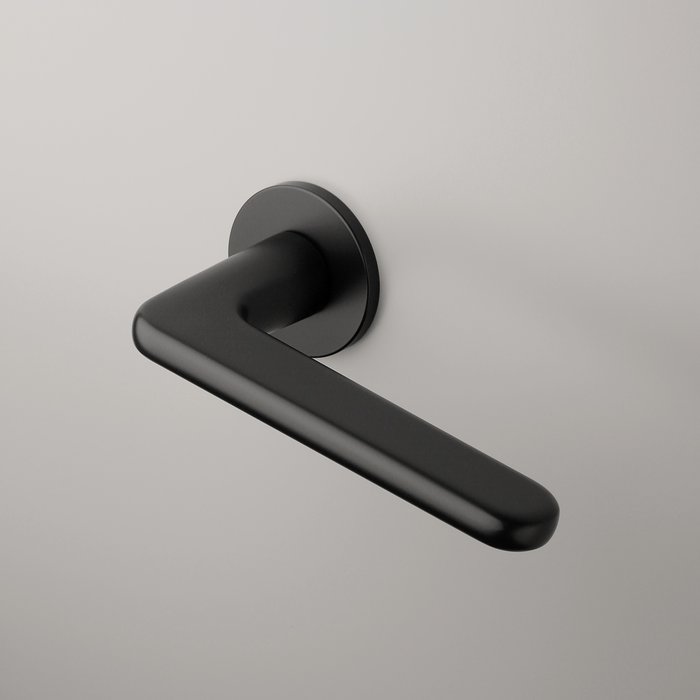 Aprile Solid black Aprile door handles LIRA round Ø 52x5 mm