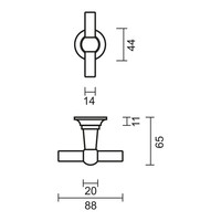 Anthracite gray door handles Petra T+T without key plates