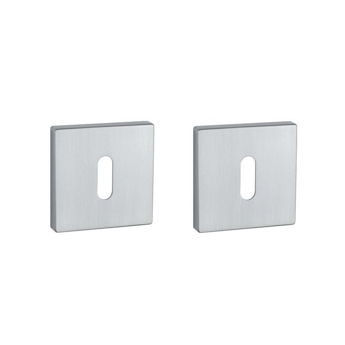 Aprile Paar Aprile Schlüsselschilder quadratisch 52x52x5mm Chrom Satin