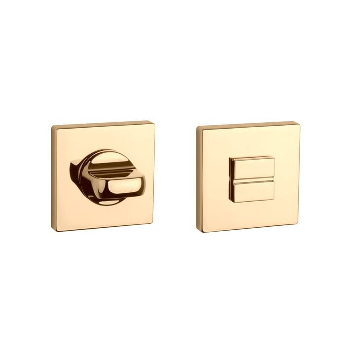 Aprile Aprile WC garnituur vierkant 52x52x5mm Goud gepolijst