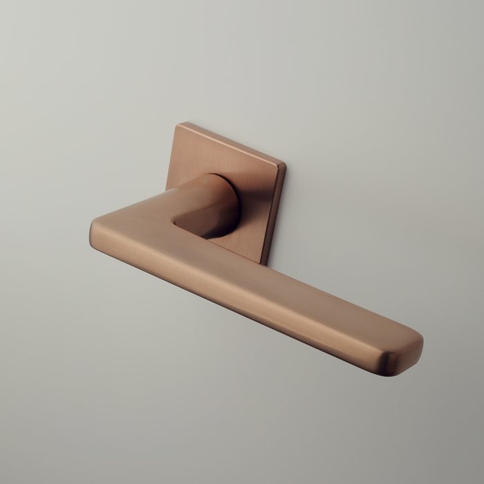 Aprile Massieve Aprile deurklinken SETIA mat koper vierkant 52x52x5mm