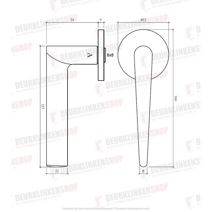 Aprile Solid Aprile door handles ARNICA Chrome polished Ø 53x7 mm