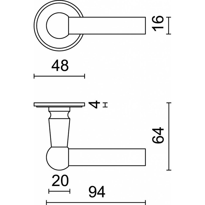 HDD Black door handles Petana L+L