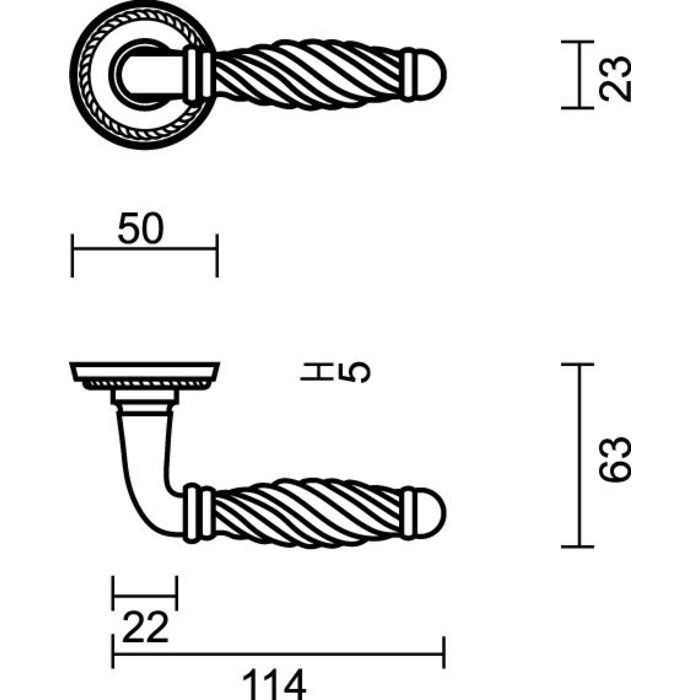 HDD Black door handles Nikita
