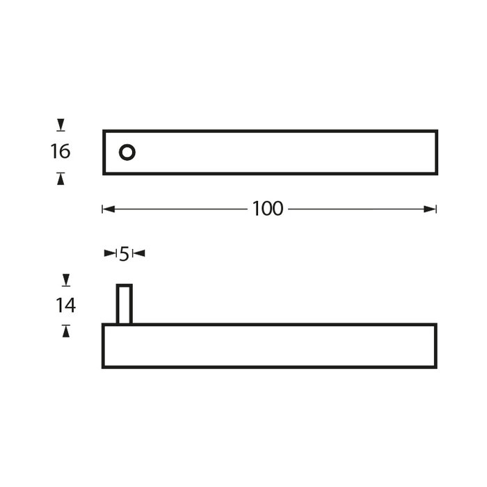 Intersteel Intersteel Handtuch-/Kleiderhaken aus gebürstetem Edelstahl