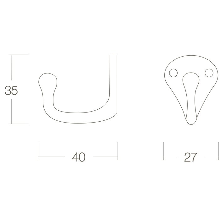 Intersteel Intersteel Coat hook ship model brass lacquered