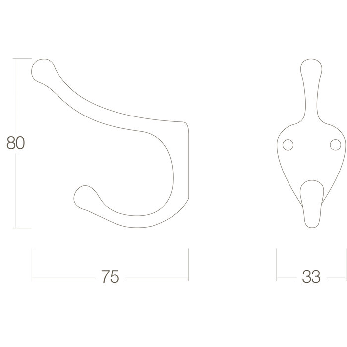 Intersteel Intersteel Coat rack hook ship model brass lacquered