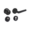 Intersteel Black Set front door fittings round