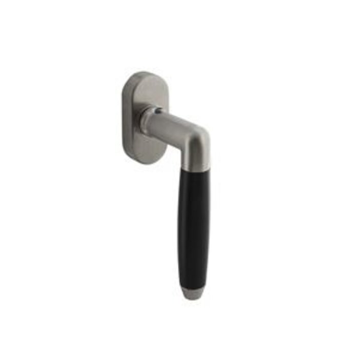 Intersteel Intersteel Combinaison de poignée de fenêtre acier inoxydable/ébène sur rosace ovale