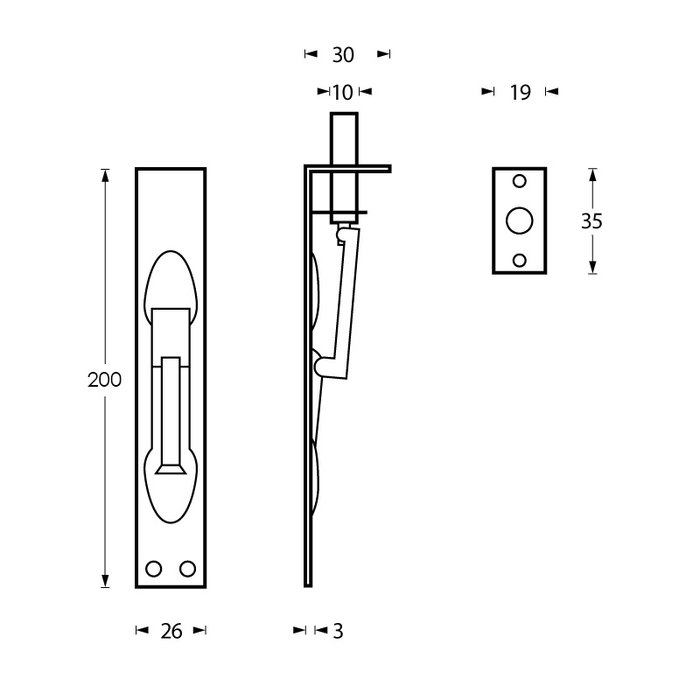 Intersteel Intersteel Kantschuif 200 mm RVS geborsteld
