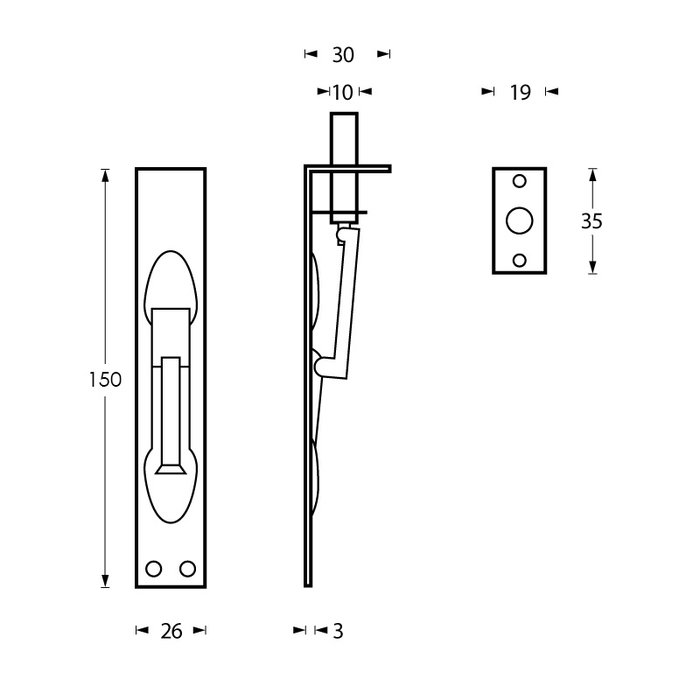 Intersteel Racloir Intersteel Edge 150 mm inox brossé
