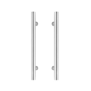 Intersteel Brushed stainless steel door handles T 20/500/700 pairs