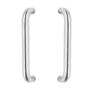 Intersteel Stainless steel door handles U- 25/400 mm brushed pair