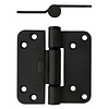 Intersteel Black plain bearing hinge 89x89x3 mm Right