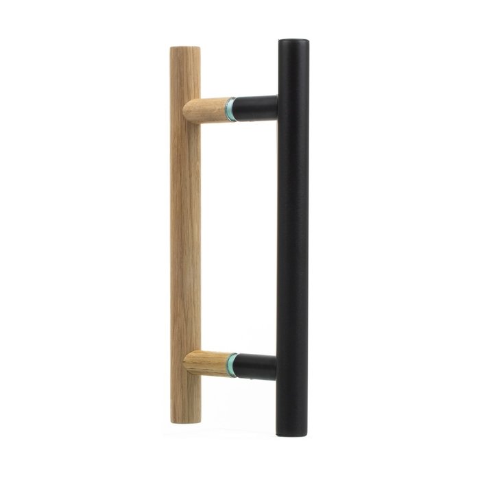 Black Sauna Handles 25/200/300 Alu-Oak