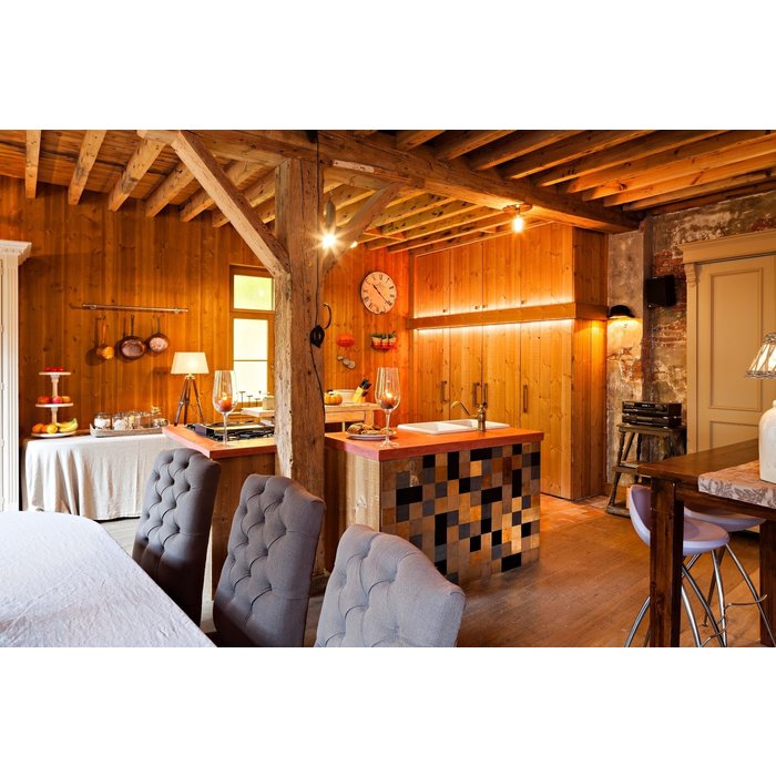 Dauby Carrelage carré Pure®Tiles "sandcasted" bronze brut poli (RBP) 10 x 10 cm