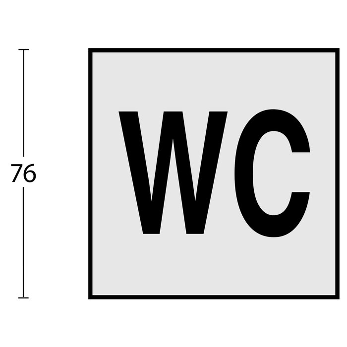 Intersteel Intersteel Pictogram toilet disabled self-adhesive brushed stainless steel - 76x76mm