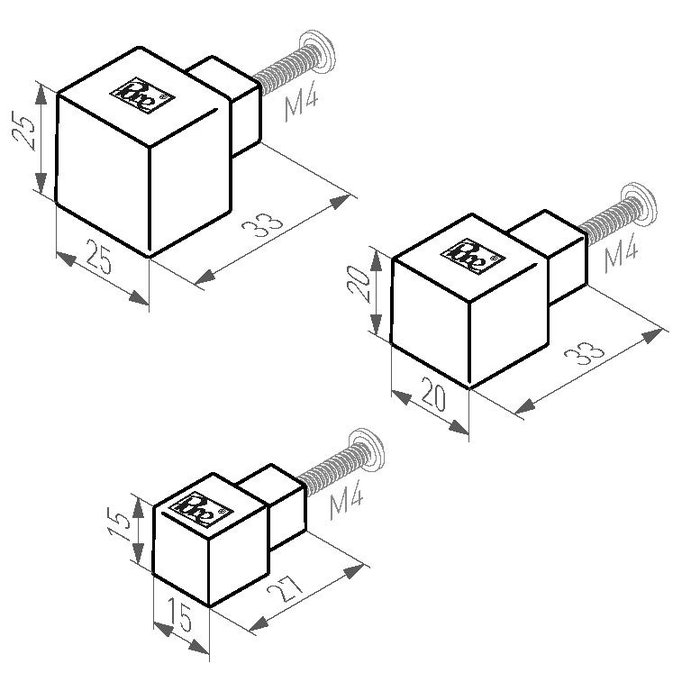 Dauby  Meubelknop ruw brons PQ-25mm (RB)