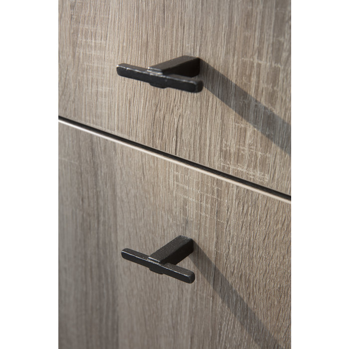 Dauby Bouton de meuble noir fer vieilli PTT-60 mm (VO)