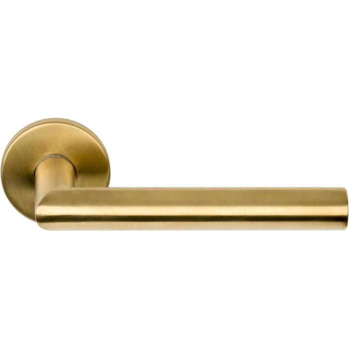 Formani Türdrücker Basics LBII-19 gefedert auf Rundrosette PVD mattgold ohne Schlüsselplatten