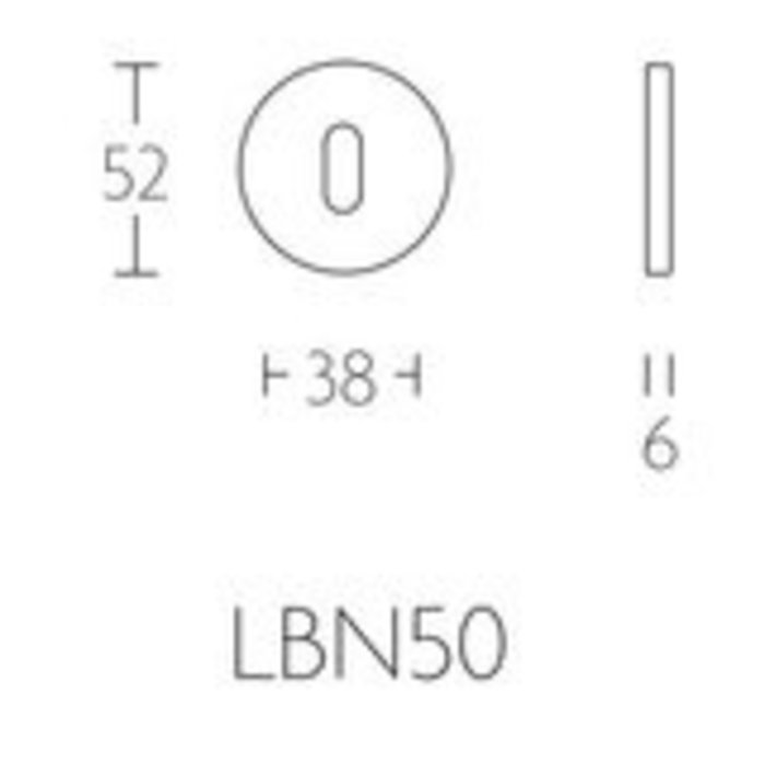 Formani Paar Sleutelplaatjes Basics LBN50 6 mm - mat RVS