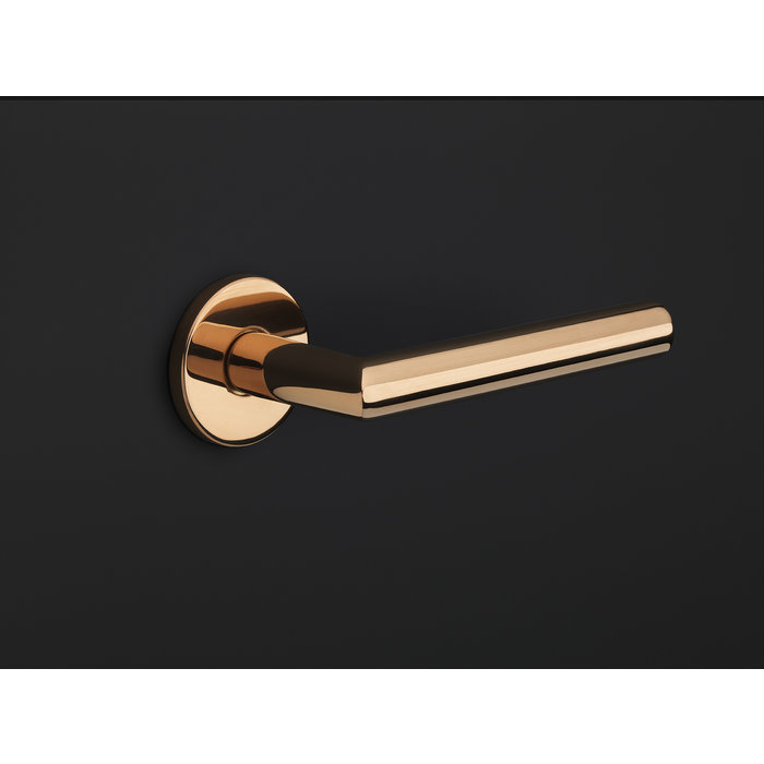 Formani Poignée de porte Basics LBII-19 suspendue sur rosace ronde PVD cuivre poli sans platines clés