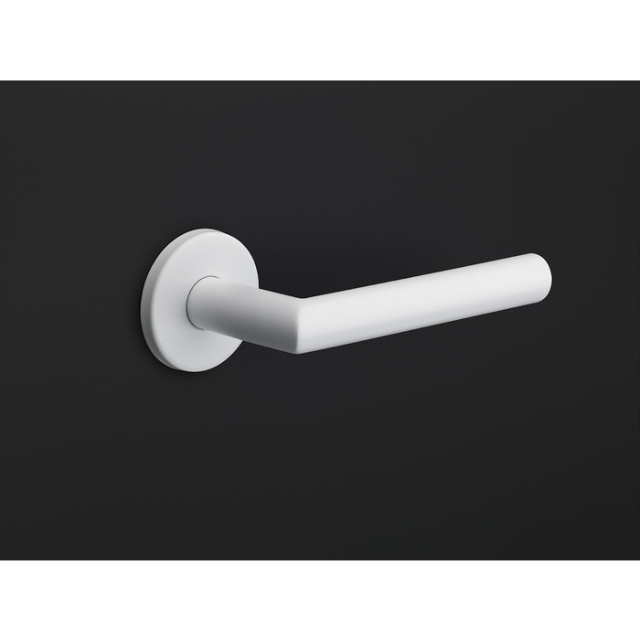 Formani White door handles Basics LBII-19 sprung on round rosette white