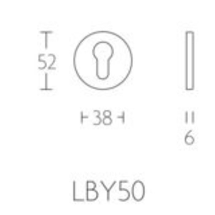 Formani Paire de plaques cylindriques Basics LBY50 6 mm - PVD or mat