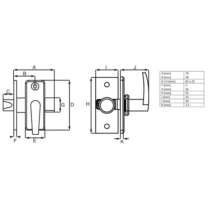 Dulimex Schwarzer Einsteckbolzen mit Schließblech Länge 70 mm