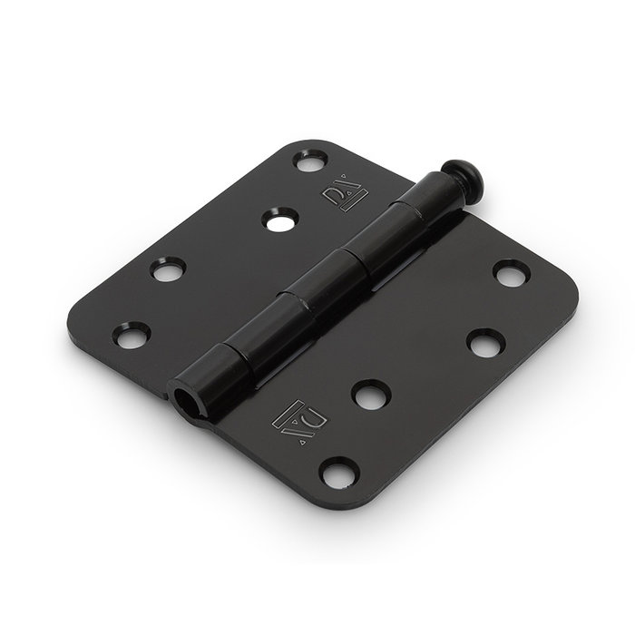 Dulimex Hinge with loose pin round corners 89x89x2.4 mm black steel painted