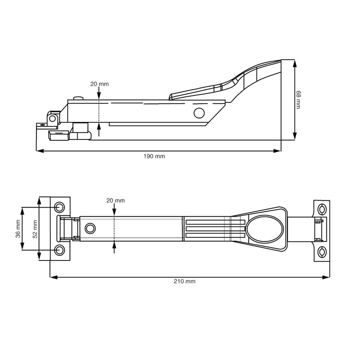 Dulimex Weiße Fensterstrebe kann weggedreht werden 210 mm