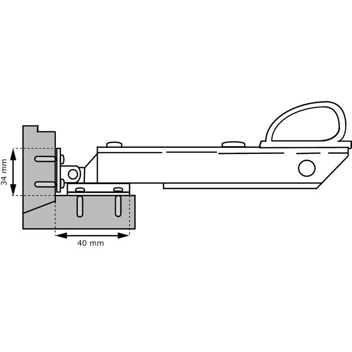 Dulimex Window stay retractable black- short -SKG**® stainless steel