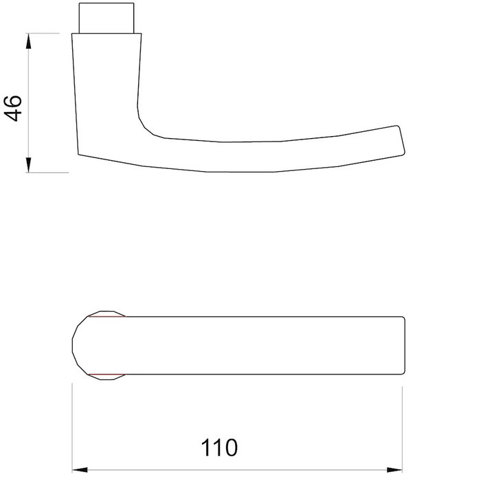 Dulimex Black door handles type 332 for shield