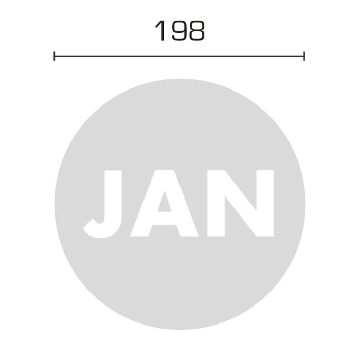 HDD Glass round picto choice word 198 mm thickness 4 mm