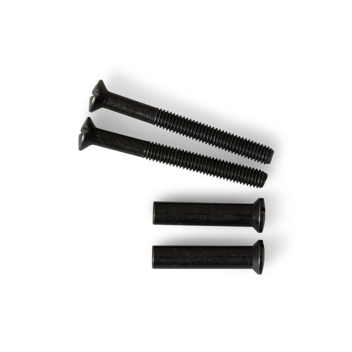 Dulimex Jeu de boulons vernis noirs M4 x 38 mm avec douilles - 2 pcs